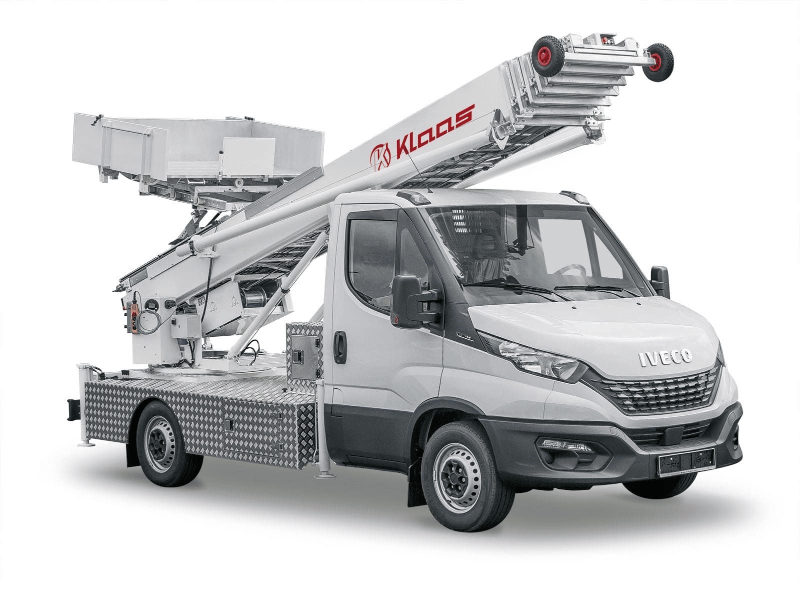 Monte-meubles Klaas 29m sur porteur Iveco - Essence Ciel Nantes